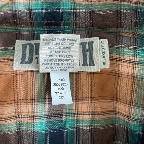 Duluth Trading Co Brown Plaid Long Sleeve Button Down Shirt - Picture 7 of 7